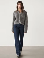 Wool blend cardigan with button details