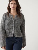 Wool blend cardigan with button details