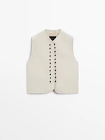 Buttoned V-neck waistcoat