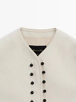 Buttoned V-neck waistcoat