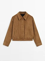 Cotton corduroy bomber jacket