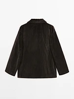 Cotton blend velvet blazer