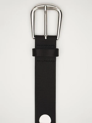 Studded nappa leather belt