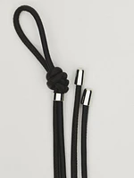 Nappa leather belt with knot detail