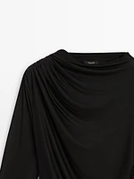 T-shirt with draped detail