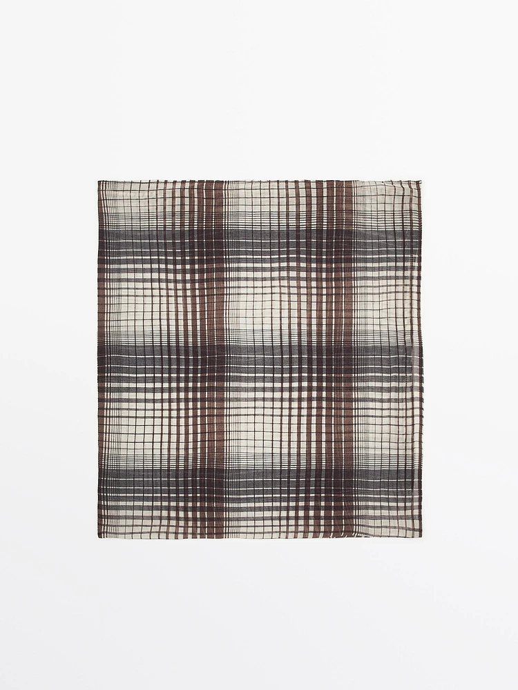 Flowing check scarf