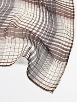 Flowing check scarf