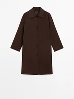 Long wool blend coat