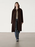 Long wool blend coat