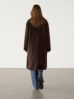 Long wool blend coat