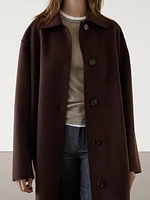 Long wool blend coat