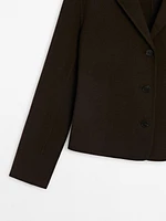 Short wool blend jacket