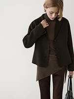 Short wool blend jacket