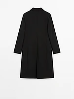 Long wool blend coat with pockets