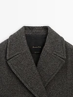 Cropped melange wool jacket