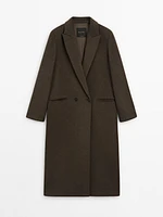 Long wool blend coat