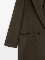 Long wool blend coat