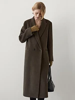 Long wool blend coat