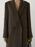 Long wool blend coat