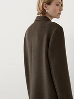 Long wool blend coat