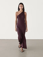 Asymmetric midi dress