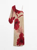 Printed asymmetric dress