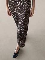 Strappy animal print midi dress