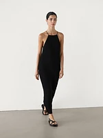 Long ribbed knit dress