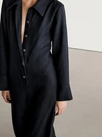 Straight fit jumpsuit with long sleeves