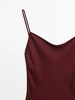 Strappy midi slip dress