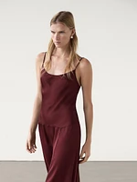 Strappy midi slip dress