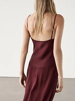 Strappy midi slip dress