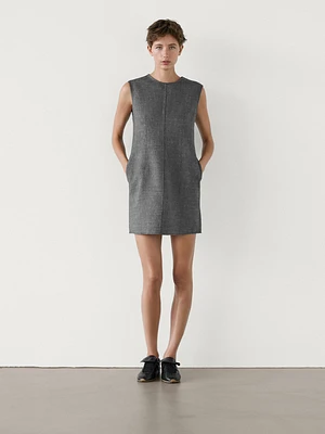 Short wool blend dress