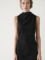 Asymmetric draped dress