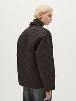 Lightweight diamond quilted jacket