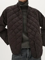 Lightweight diamond quilted jacket