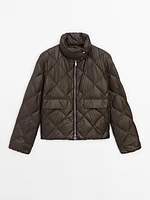 Lightweight diamond quilted jacket