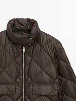 Lightweight diamond quilted jacket