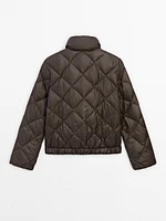 Lightweight diamond quilted jacket