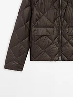 Lightweight diamond quilted jacket