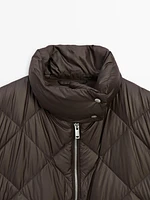 Lightweight diamond quilted jacket