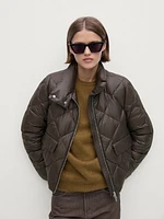 Lightweight diamond quilted jacket