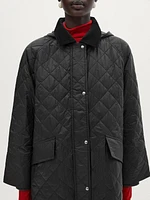 Long lightweight padded coat