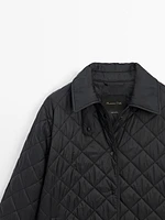 Lightweight quilted jacket with snap buttons