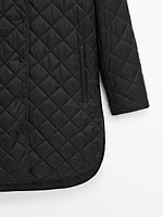 Lightweight quilted jacket with snap buttons