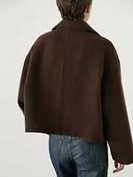 Wool blend jacket with seam detail