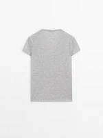 V-neck cotton T-shirt