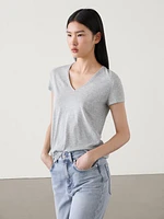 V-neck cotton T-shirt