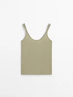 Double ribbed vest top