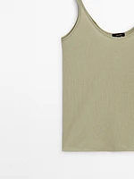 Double ribbed vest top